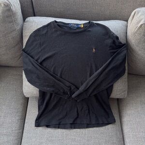 Polo by Ralph Lauren Classic Charcoal Long Sleeve Tee